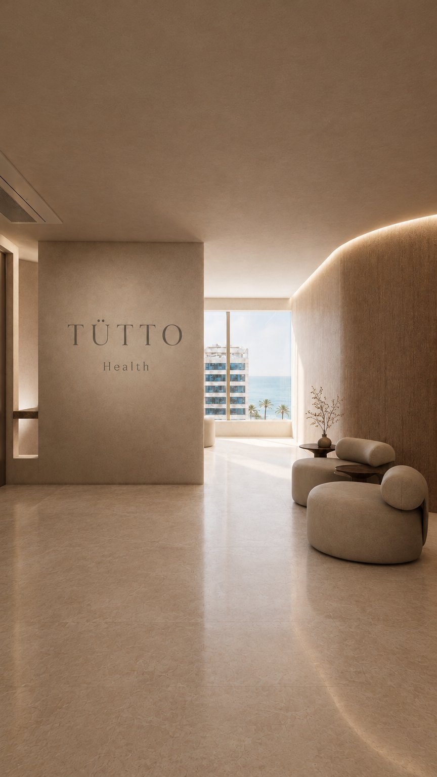 Hall da TÜTTO Health, clínica fundada pelo Dr. Victor Diniz